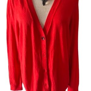 CAbi Cobblestone Cardigan Vibrant Red Women's - Medium